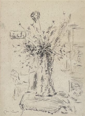 DE PISIS FILIPPO Ferrara (Fe) 1896 Vaso con fiori Stampa litografia su carta...