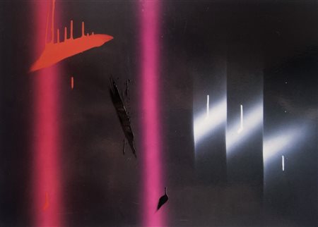 FINZI ENNIO Venezia (Ve) 1931 Senza titolo Tecnica mista su carta...