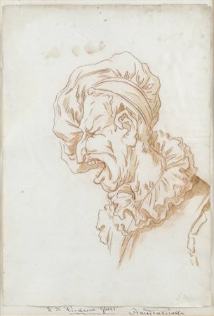 PIER LEONE GHEZZI<BR>Roma 1674 - 1755<BR>"Caricatura"