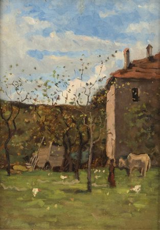 ENRICO REYCEND<BR>Torino 1855 - 1928<BR>"In campagna"