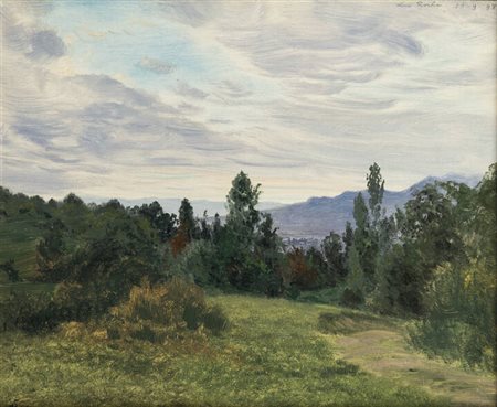 LUIGI CALDERINI<BR>Torino 1880 - 1973<BR>"A La Roche" 19/8/1898