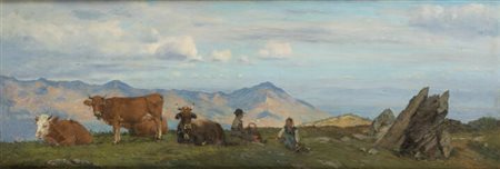 MARCO CALDERINI<BR>Torino 1850 - 1941<BR>"A 1600 metri sul livello del mare" 1893