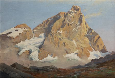 LEONARDO RODA<BR>Racconigi (CN) 1868 - 1933<BR>"Il Cervino in tarda estate" 12.9.1911