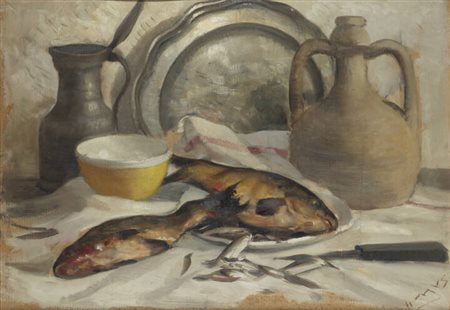 ITALO MUS<BR>Chatillon (AO) 1892 - 1967 St.Vincent (AO)<BR>"Natura morta" 1942 ca