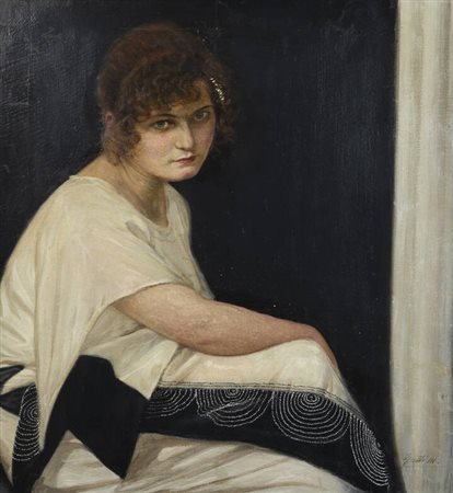 PITTORE NON IDENTIFICATO<BR>"Ritratto di signora"