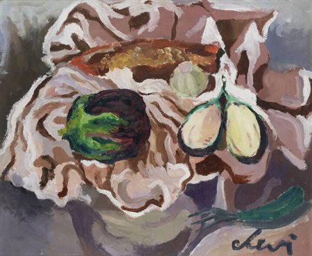 CARLO LEVI<BR>Torino 1902 - 1975 Roma<BR>"Natura morta" 27/7/1933