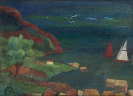 NICOLA GALANTE<BR>Vasto (CH) 1883 - 1969 Torino<BR>"Marina" 1967