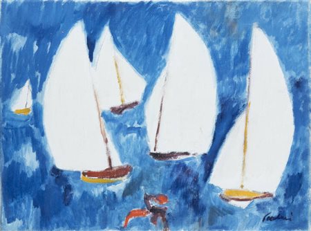 ENRICO PAULUCCI<BR>Genova 1901 - 1999 Torino<BR>"Vele"