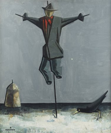 PIETRO MORANDO<BR>Alessandria 1892 - 1980<BR>"Spaventapasseri" 1969