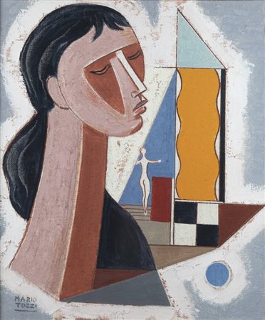 MARIO TOZZI<BR>Fossombrone (PS) 1895 - 1979 Saint-Jean-du-Gard (Francia)<BR>"Figura in rosa" 1974