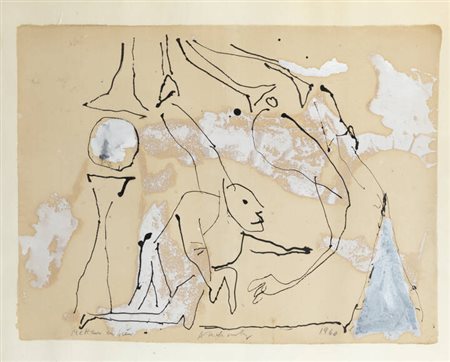 PIERRE ALECHINSKY<BR>Schaerbeek (Belgio) 1927<BR>"Metteur en scéne" 1960