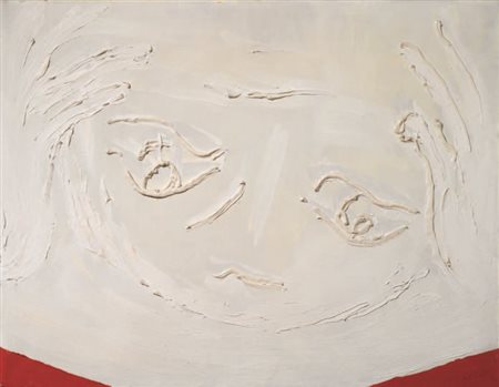 Virgilio Guidi Roma 1891 - Venezia 1984 Grande testa bianca (Testa tragica),...