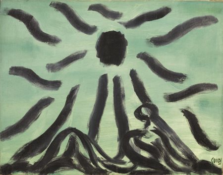 Virgilio Guidi Roma 1891 - Venezia 1984 Angoscia, 1956 Olio su tela, cm....