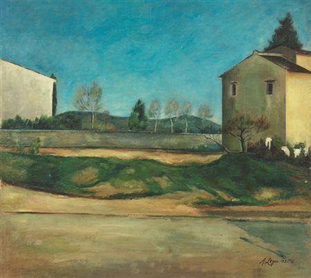 Achille Lega Brisighella (Ra) 1899 - Firenze 1934 Paesaggio, 1921 Olio su...