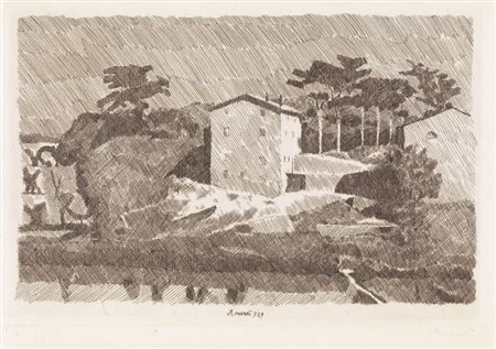 Giorgio Morandi Bologna 1890 - 1964 Case del campiaro a Grizzana, 1929...