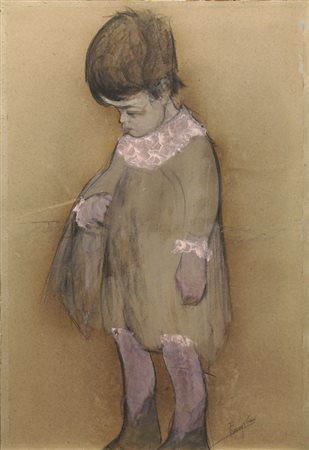 Lorenzo Viani Viareggio (Lu) 1882 - Ostia (Roma) 1936 La bimba in viola,...