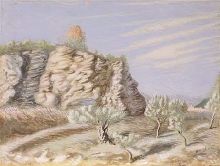 Giorgio de Chirico Volos 1888 - Roma 1978 Paesaggio ermetico (Paesaggio con...
