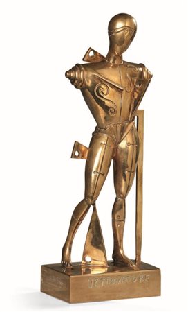 Giorgio de Chirico Volos 1888 - Roma 1978 Il trovatore Scutura in bronzo, es....