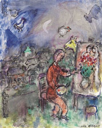 Marc Chagall Vitebsk 1887 - Saint Paul de Vence 1985 Peintre, Village...