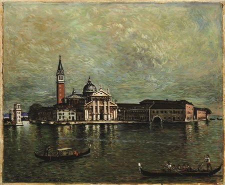 Giorgio de Chirico Volos 1888 - Roma 1978 Venezia, Isola di San Giorgio, fine...