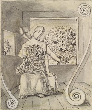 Giorgio de Chirico Volos 1888 - Roma 1978 Tristezza della primavera, (1970)...