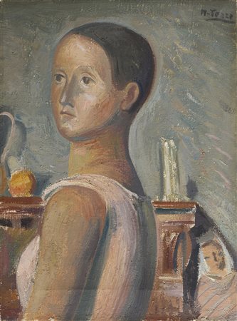 DIPINTO FIGURA CHE GUARDA DI MARIO TOZZI, 1945