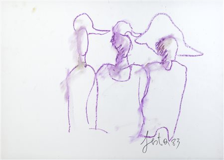 DISEGNO RITRATTI DI TANO FESTA, 1983