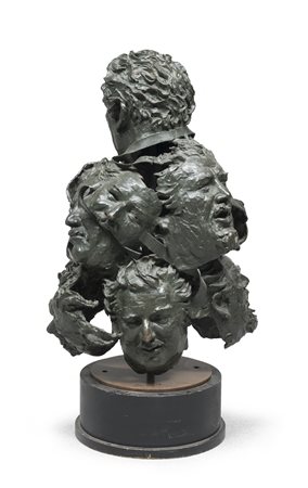 BRONZO VOLTI DI PETER USTINOV DI ENZO PLAZZOTTA, 1968