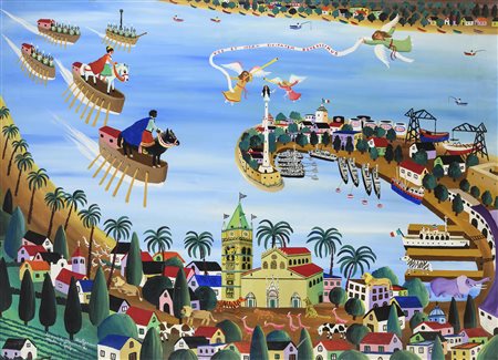 DIPINTO LA PRESA DI MESSINA DI ELIO GERVASI