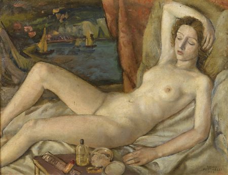 DIPINTO NUDO SDRAIATO DI DIEGO PETTINELLI, 1935