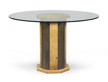 TAVOLO IN RADICA DI OLMO, ANNI '80