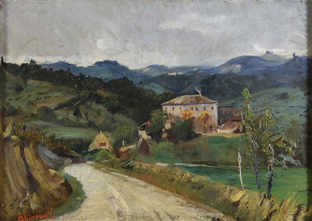 DIPINTO PAESAGGIO DI DOMENICO GIACINTI