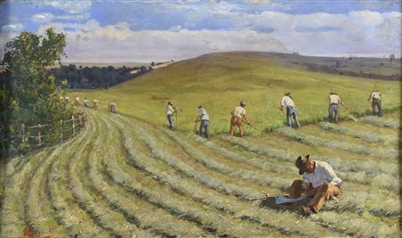 DIPINTO CONTADINI DI DOMENICO GIACINTI