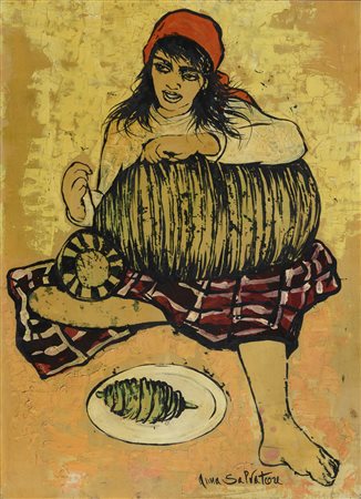 DIPINTO GITANA DI ANNA SALVATORE