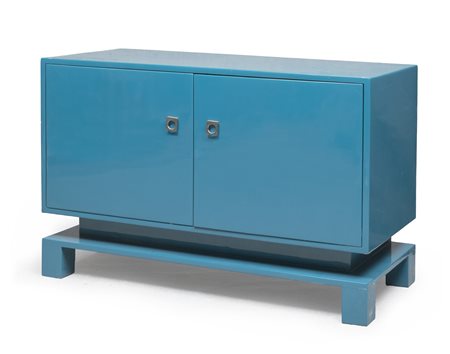 CREDENZA IN LEGNO LACCATO, ANNI '70