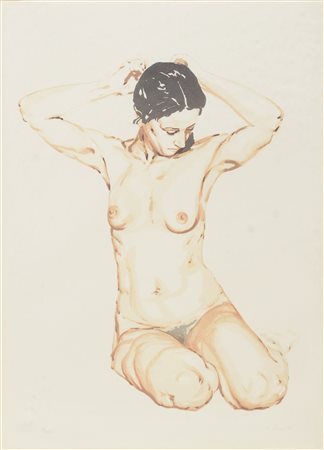 LITOGRAFIA NUDO DI DONNA F.TA E. CHIUSA
