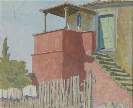 DIPINTO SAN MARTINO AL CIMINO DI POMPEO FABRI