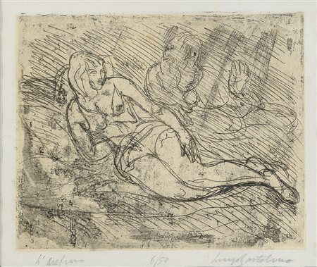 ACQUAFORTE L'ARETINO DI LUIGI BARTOLINI, 1957