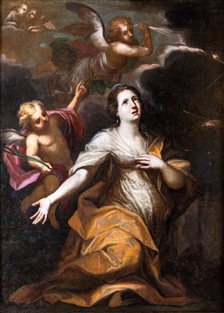 Carlo Francesco Nuvolone (Milano, 1609 - Milano, 1662) 
Santa Barbara 
 cm 144x106 - in cornice:160 x120