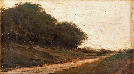 Antonio Fontanesi (1:Principale) (Reggio Emilia, 1818 - Torino, 1882) 
Solitudine 
Olio su tavola cm 12,5x22