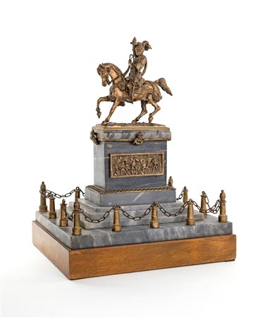  
Modello di scultura equestre a Emanuele Filiberto di Savoia, fine del XIX secolo 
 cm 40x30x25