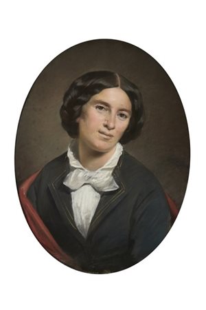 Bartolomeo Giuliano "Ritratto femminile" 1854
pastelli colorati su carta (cm 63x