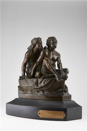 Benedetto Civiletti "Canaris a Scio" 
scultura in bronzo (h cm 27) poggiante su