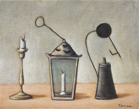 Fiorenzo Tomea "Lanterne" 
olio su cartone telato (cm 35x45)
Firmato in basso a