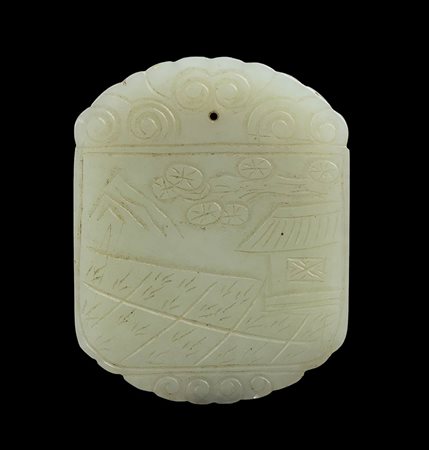 PENDENTE IN GIADA VERDE CHIARO
Cina, XX secolo