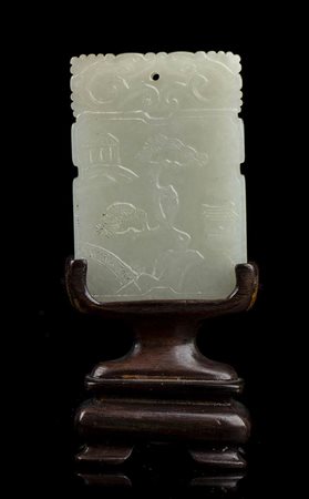 PENDENTE IN GIADA BIANCA
Cina, XIX-XX secolo