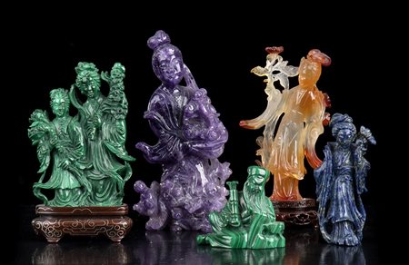 CINQUE SCULTURE IN PIETRA
Cina, XX secolo