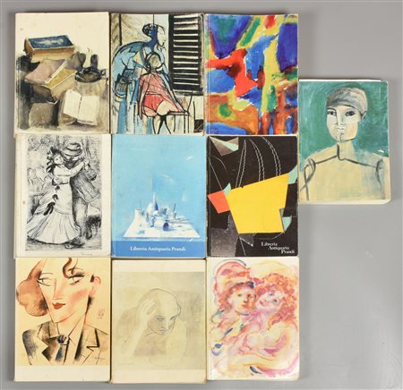 LOTTO DI 10 CATALOGHI PRANDI INCISIONI ORIGINALI ACQUERELLI E DISEGNI...