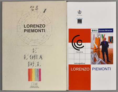 LOTTO COMPOSTO DA 2 VOLUMI: LORENZO PIEMONTI retrospettiva, galleria Ezio...
