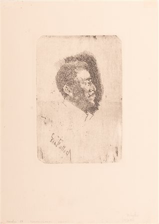 Giovanni Fattori (Livorno, 1825 - Firenze, 1908)  Testa d'uomo